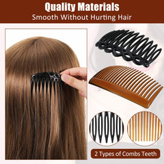 Peigne latéral Chuangdi 23 dents transparent, discret et pratique au quotidien