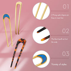 Pinces Chuangdi forme U simple: accessoire chic pour coiffures quotidiennes.