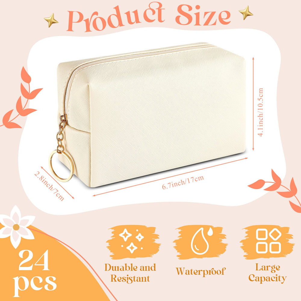 Chunful pochette-maquillage beige: fermeture zippée fiable pour sécuriser vos essentiels.