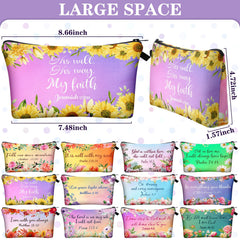 Pochette maquillage Chunful en polyester légère et résistante, facile à emporter.
