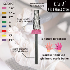 Fraise C & I queue 3-32 pouces robuste et durable
