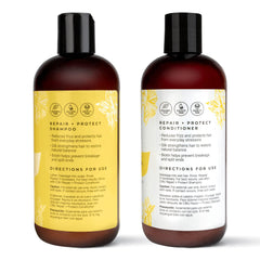 Shampooing CIBU Repair + Protect en mousse, lavage doux et efficace.