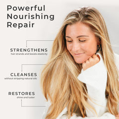 Formule sans sulfates et sans chlorure de sodium pour le soin des cheveux.