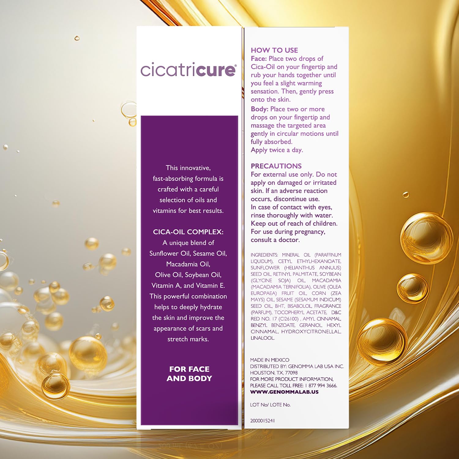 Cicatricure Cica Oil scar-care routine for fading marks and even tone