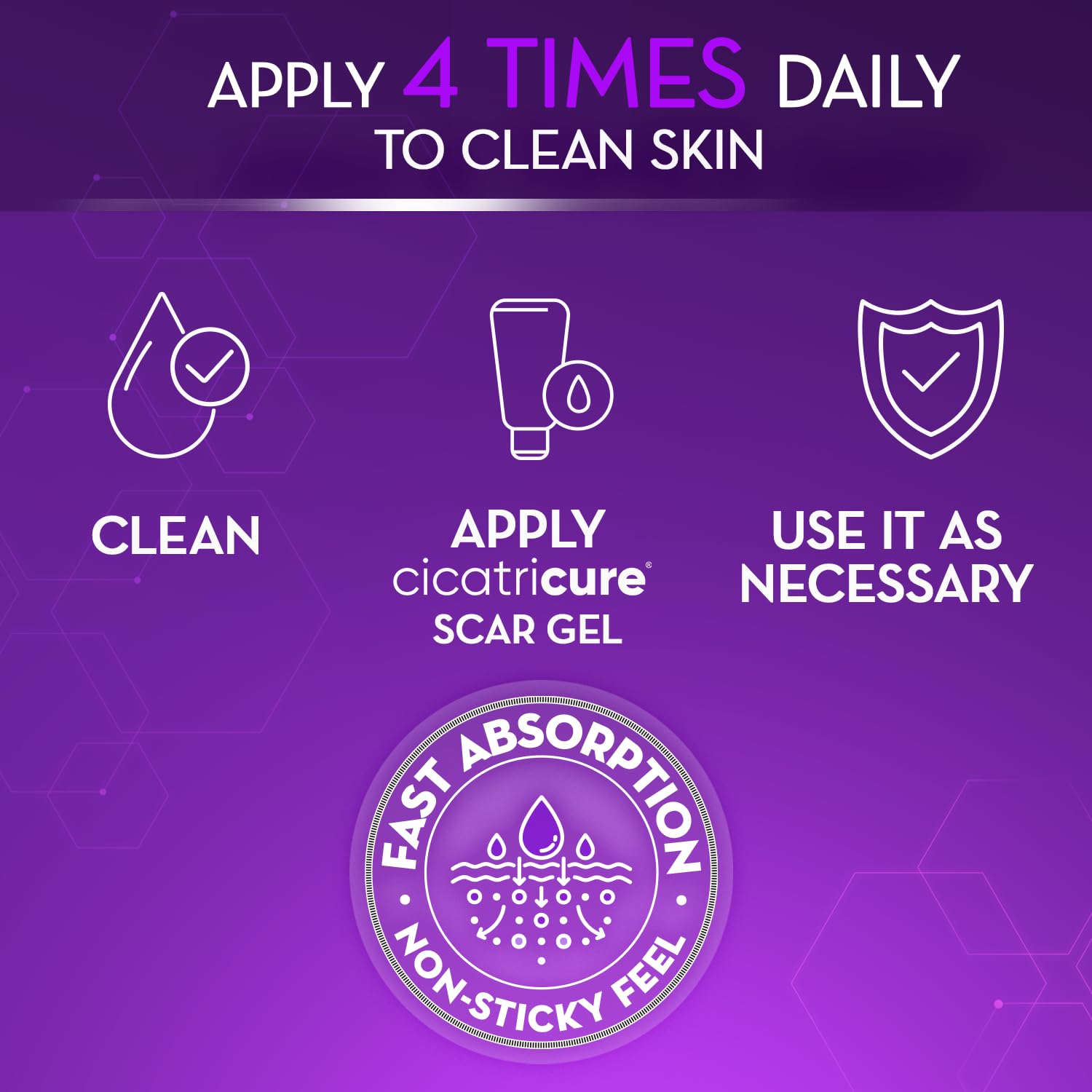 Cicatricure Gel Avancé, texture légère qui pénètre rapidement.