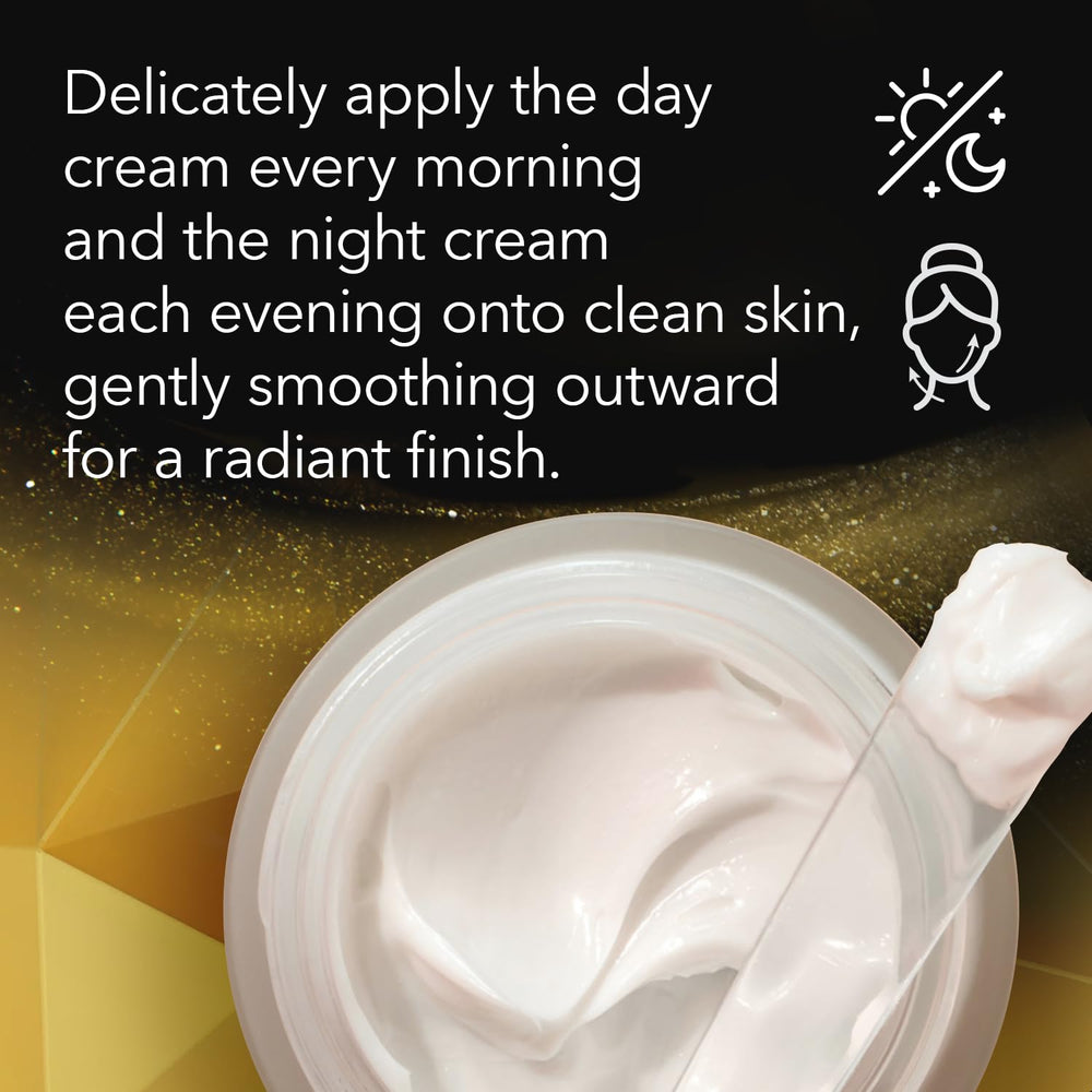 Texture soyeuse de Cicatricure Gold Lift pour le soin du visage mature.