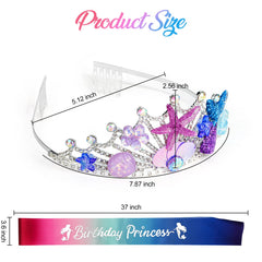 Ceinture d'anniversaire sirène couleur chaude par CIEHER, prête pour bal.