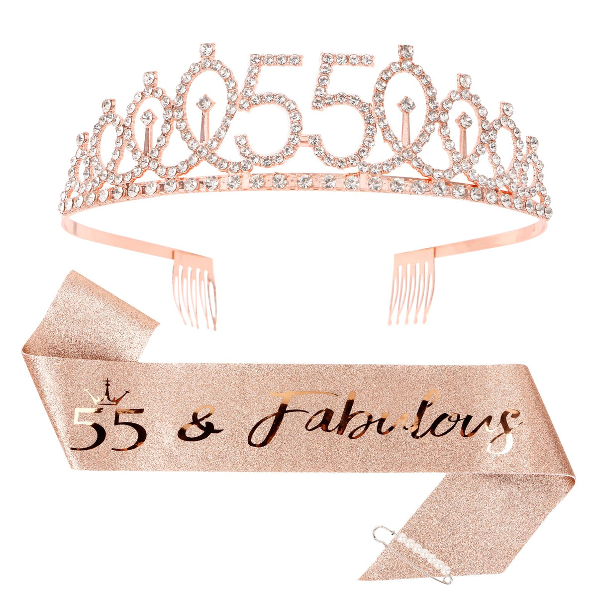 Couronne CIEHER 55e anniversaire avec perles pour un look princesse d exception
