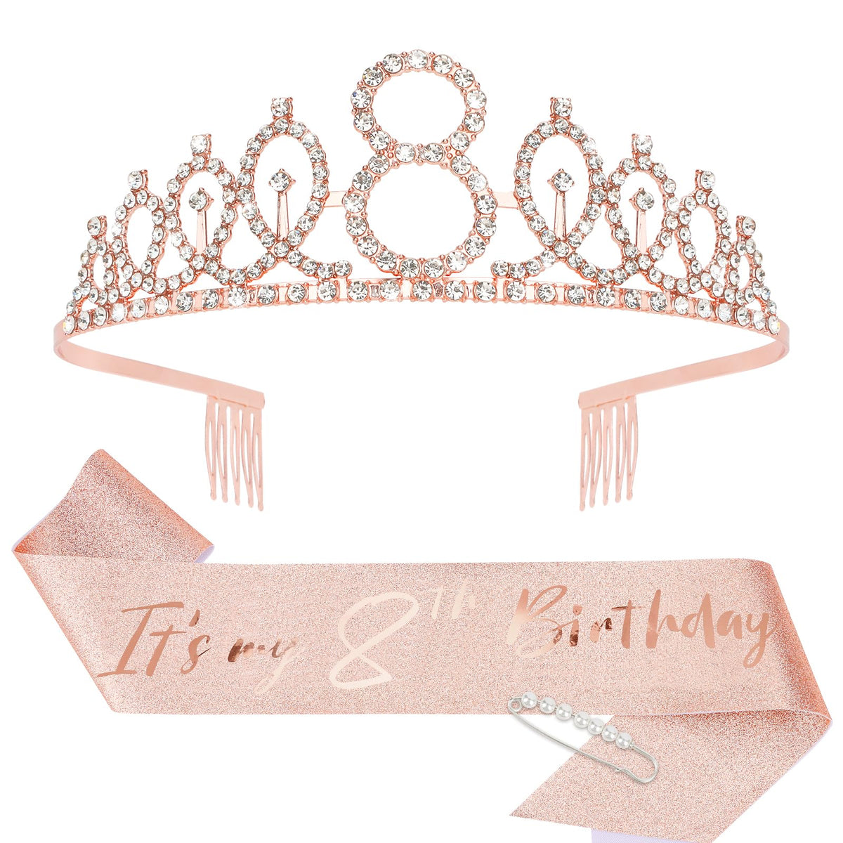Couronne d'anniversaire CIEHER avec strass pour un look princesse.