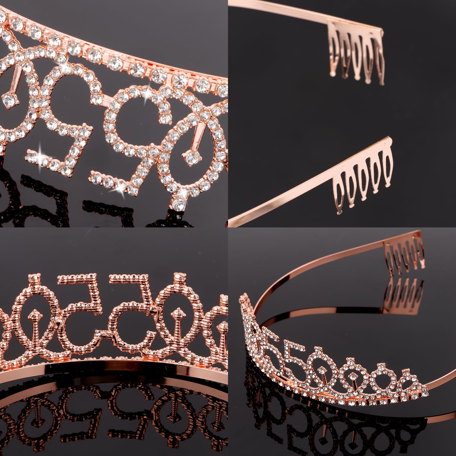 Diadème CIEHER strass brillants ajoutant du glamour à vos mises en scène