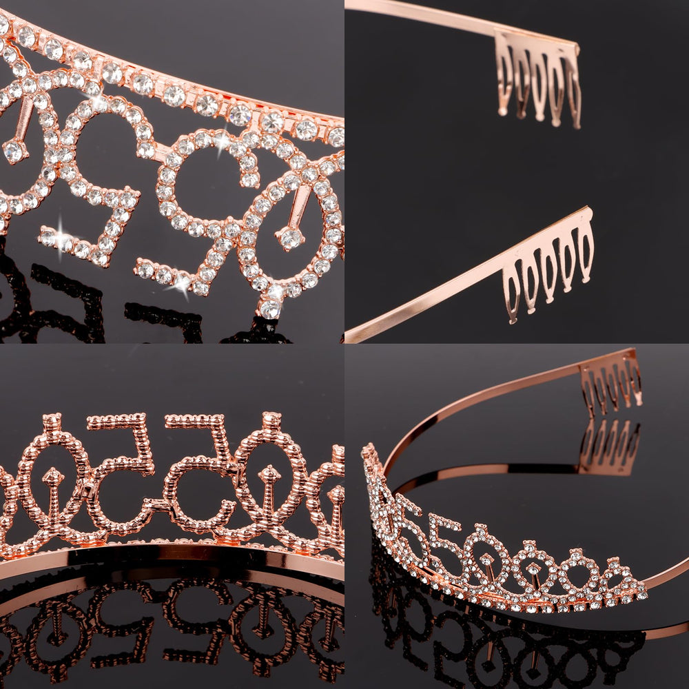 Diadème CIEHER strass brillants ajoutant du glamour à vos mises en scène