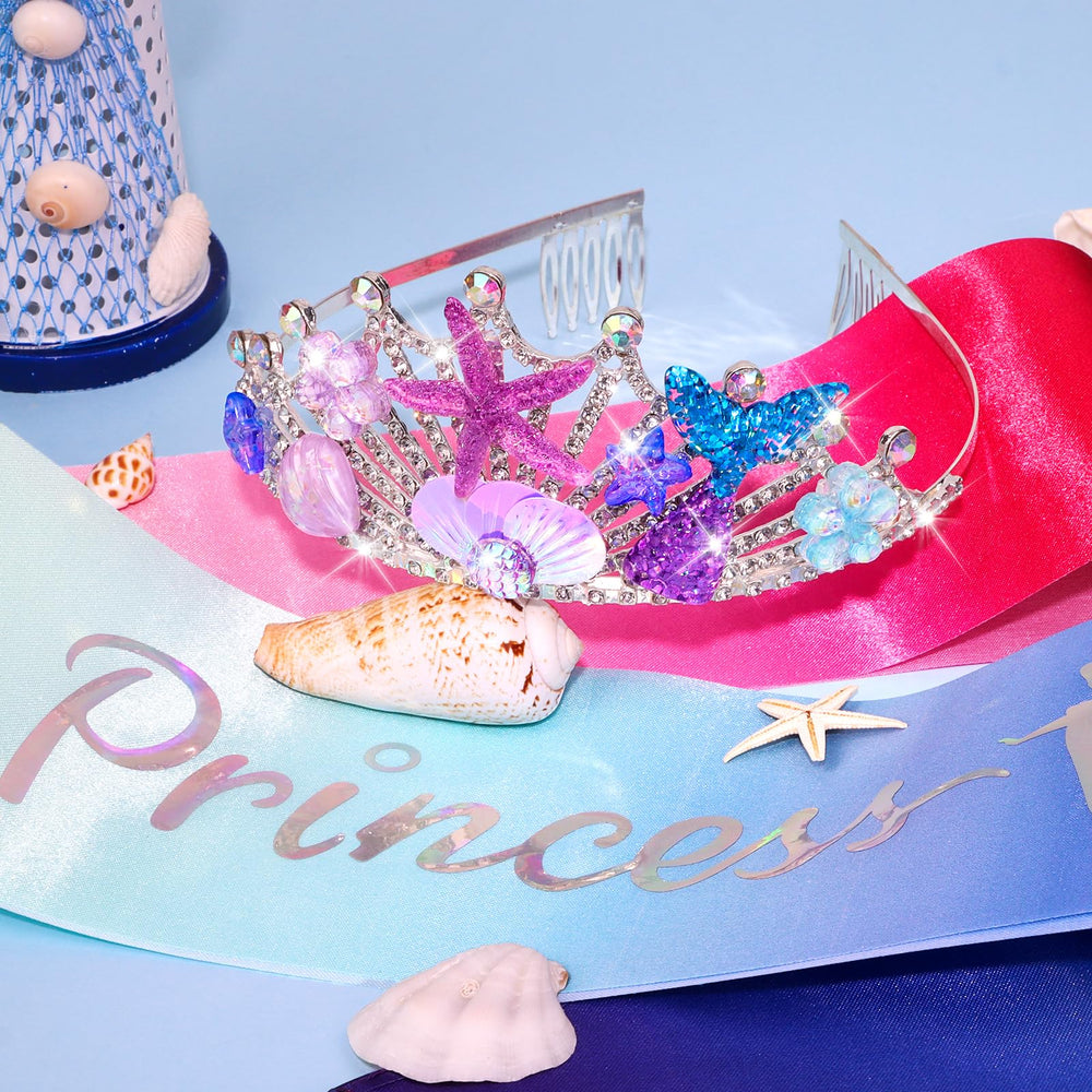 Ensemble couronne et ceinture sirène CIEHER pour décor thématique.