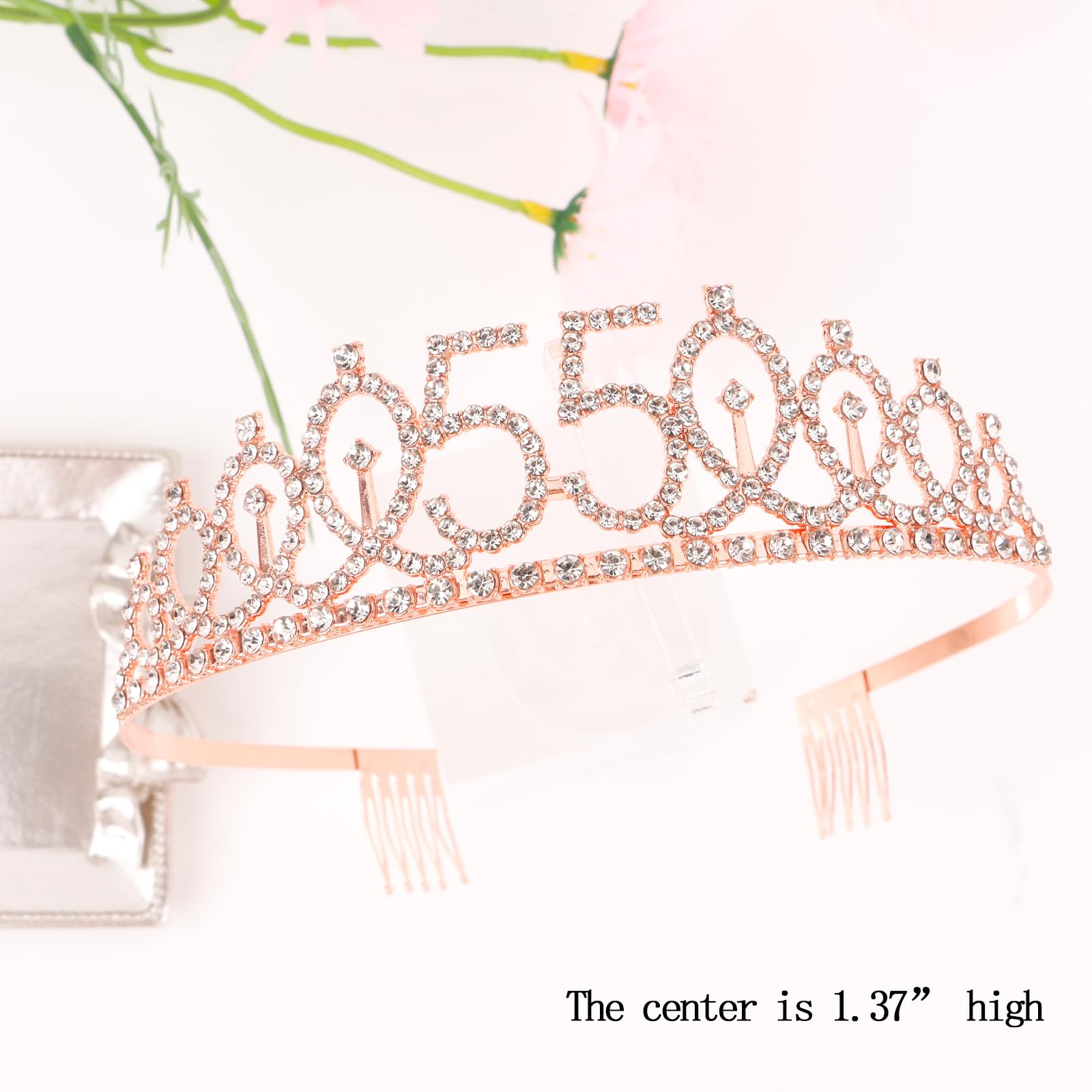 Ensemble décoration anniversaire CIEHER pour femme 55e, ambiance festive