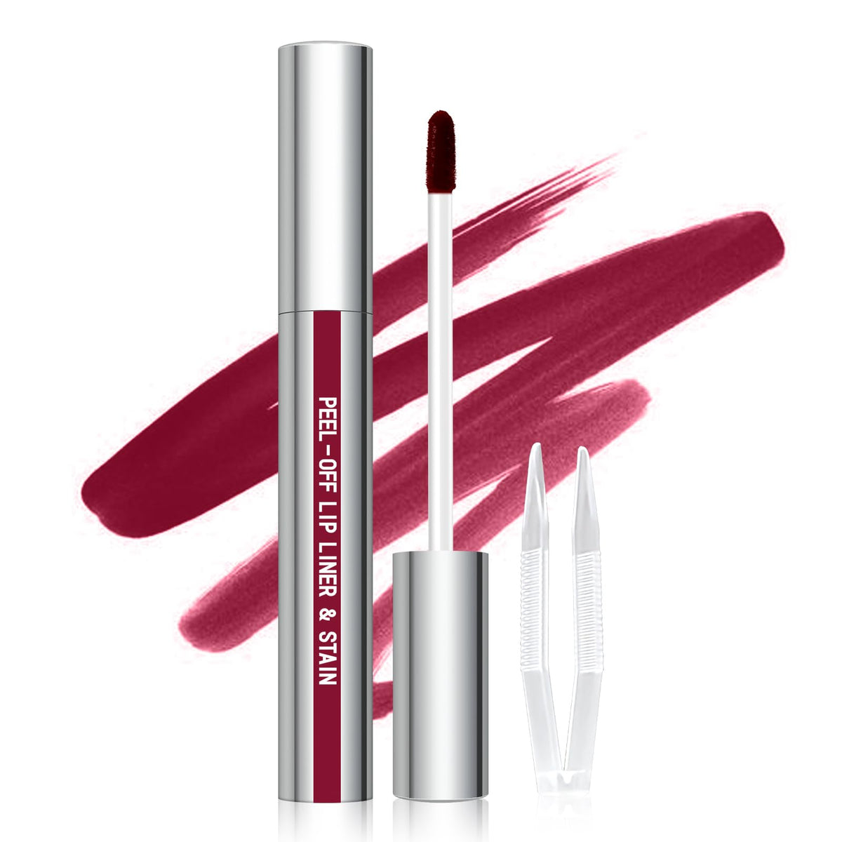 Cilrofelr Peel Off Lip Liner Berry defines lips with lasting color