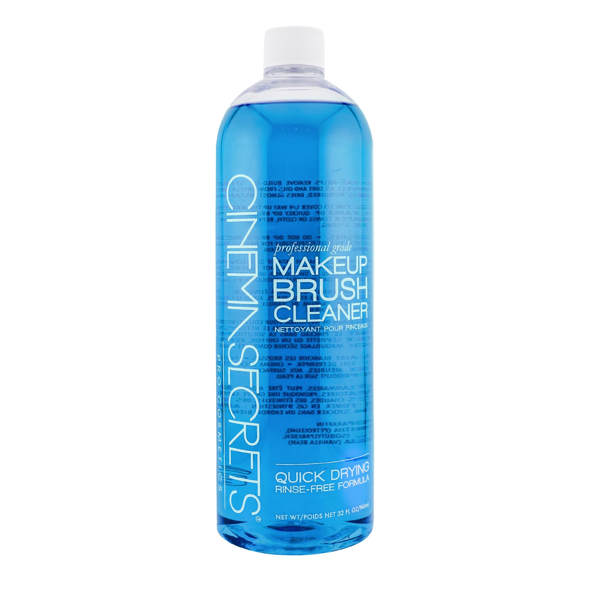 Cinema Secrets Original Blue Vanilla – bouteille et pinceaux propres en un seul passage.