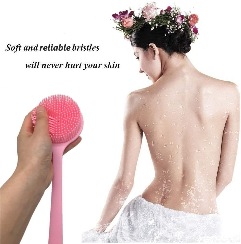 Cinlitek brosse silicone dos longue et ergonomique