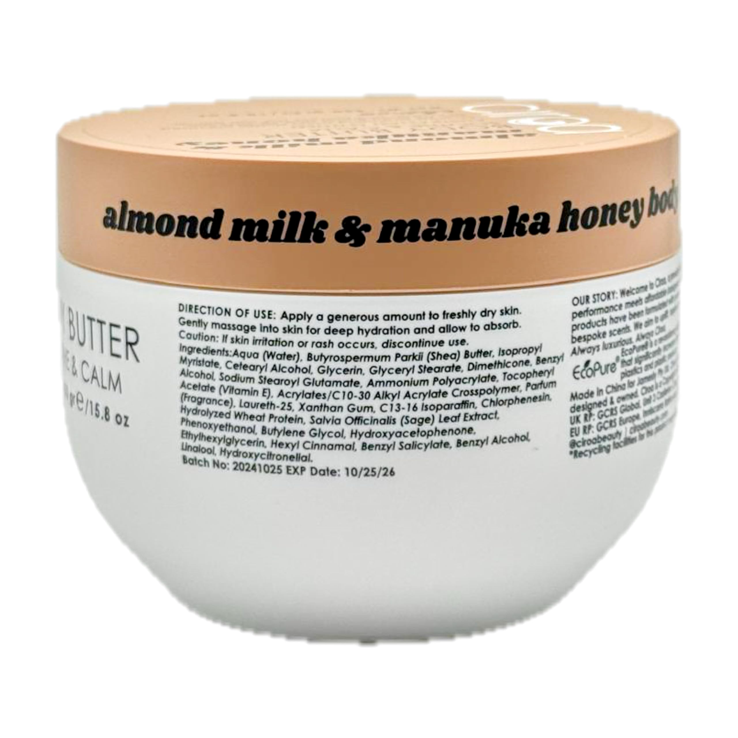 Ciroa Ingrédients clés: lait d’amande et miel Manuka hydratants.