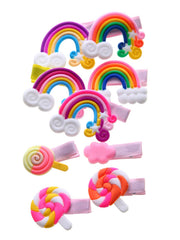 Barrettes CISMARK nuage et pastel, parfaites pour les coiffures quotidiennes.