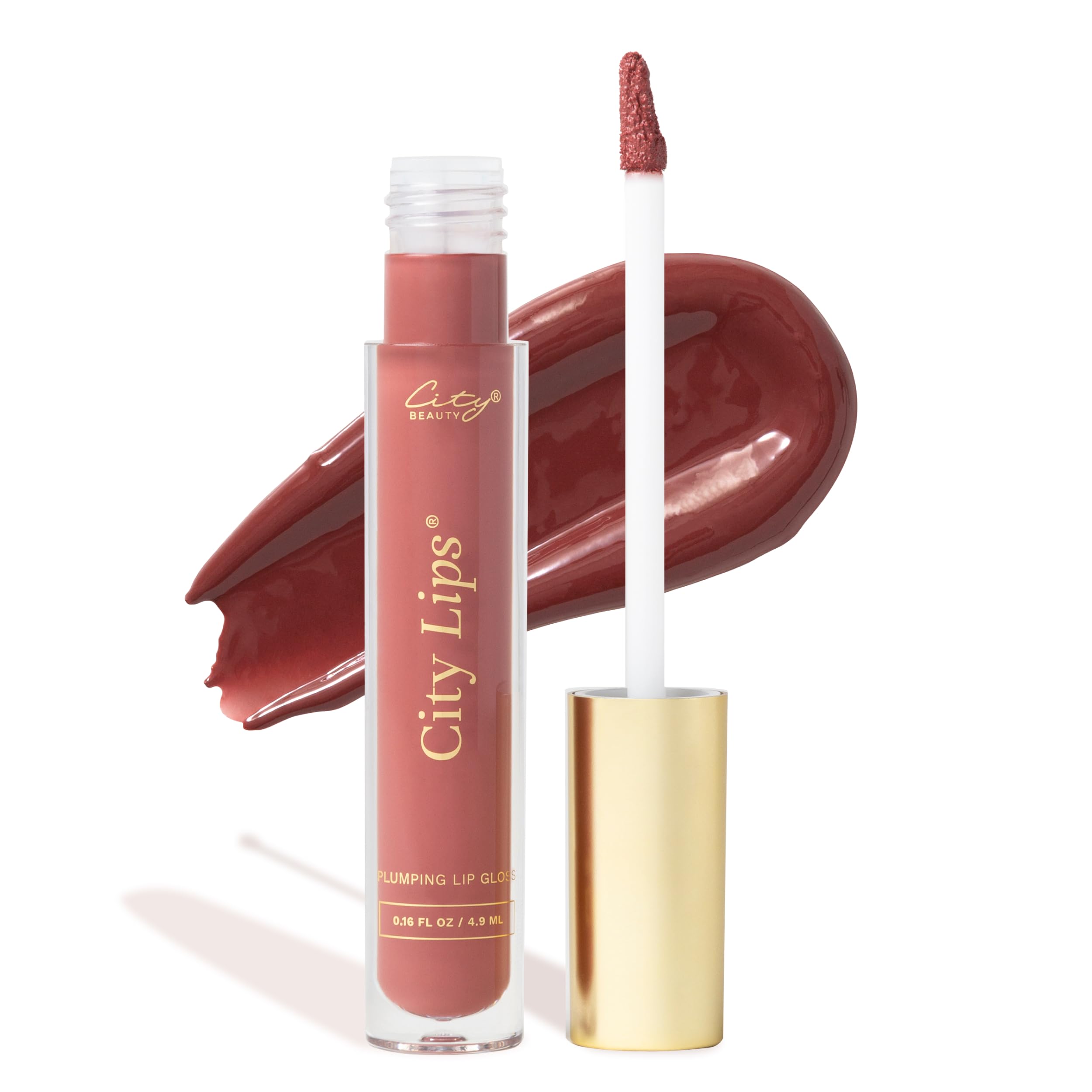 City Beauty City Lips gloss brillance Crimson, hydratation durable pour les lèvres.