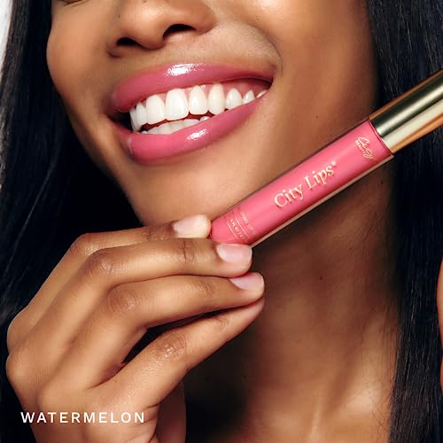 City Lips Watermelon gloss avec brillance intense prête à l'application.