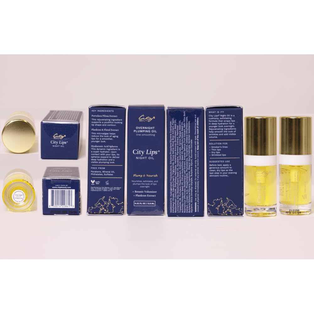 Absorption légère de City Lips Night Oil sans sensation grasse