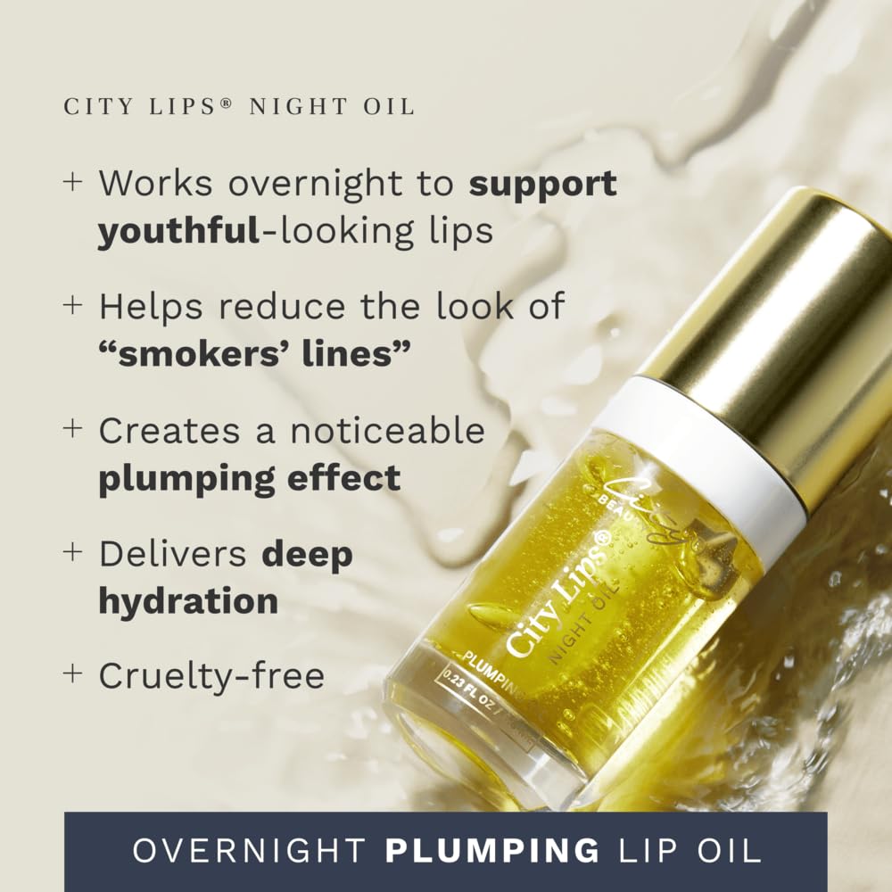 Application douce de City Lips Night Oil sur les lèvres au coucher