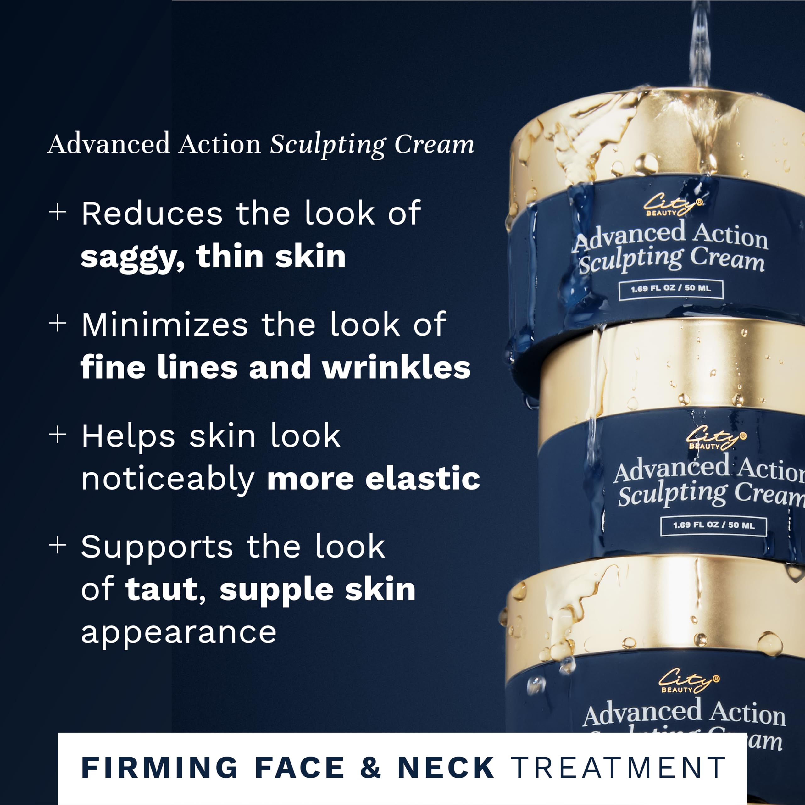 City Beauty Crème Sculptante Avancée menton-lift : définit la ligne de la mâchoire