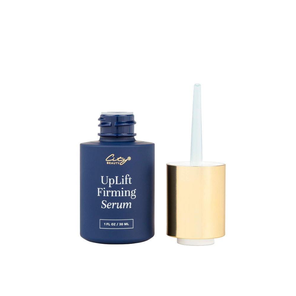 City Beauty UpLift Serum: flacon et étiquette décrivant les extraits marins.