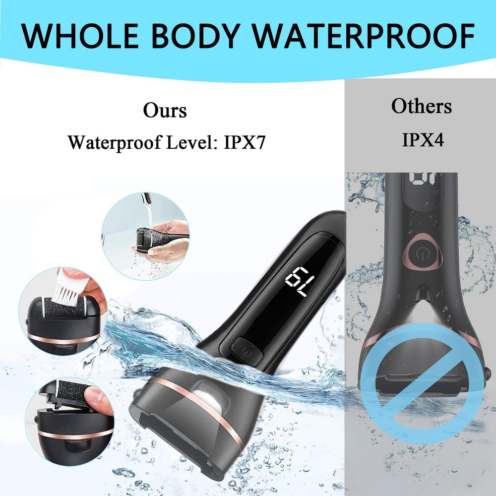 CIVYPRO Callus Remover IPX7, étanche et facile à rincer après usage.