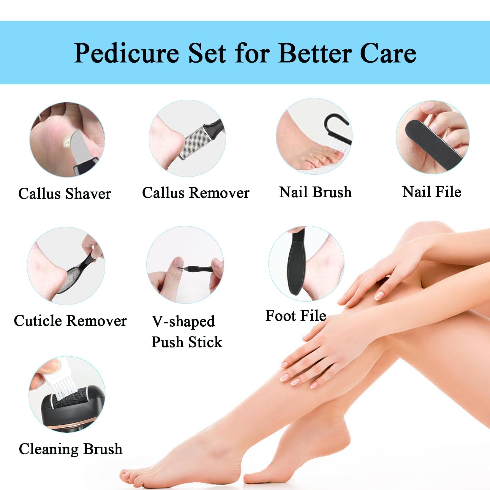 CIVYPRO Callus Remover kit cadeau pratique pour soins des pieds à domicile.