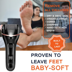 CIVYPRO Callus Remover avec les trois rouleaux visibles pour une pédicure complète.