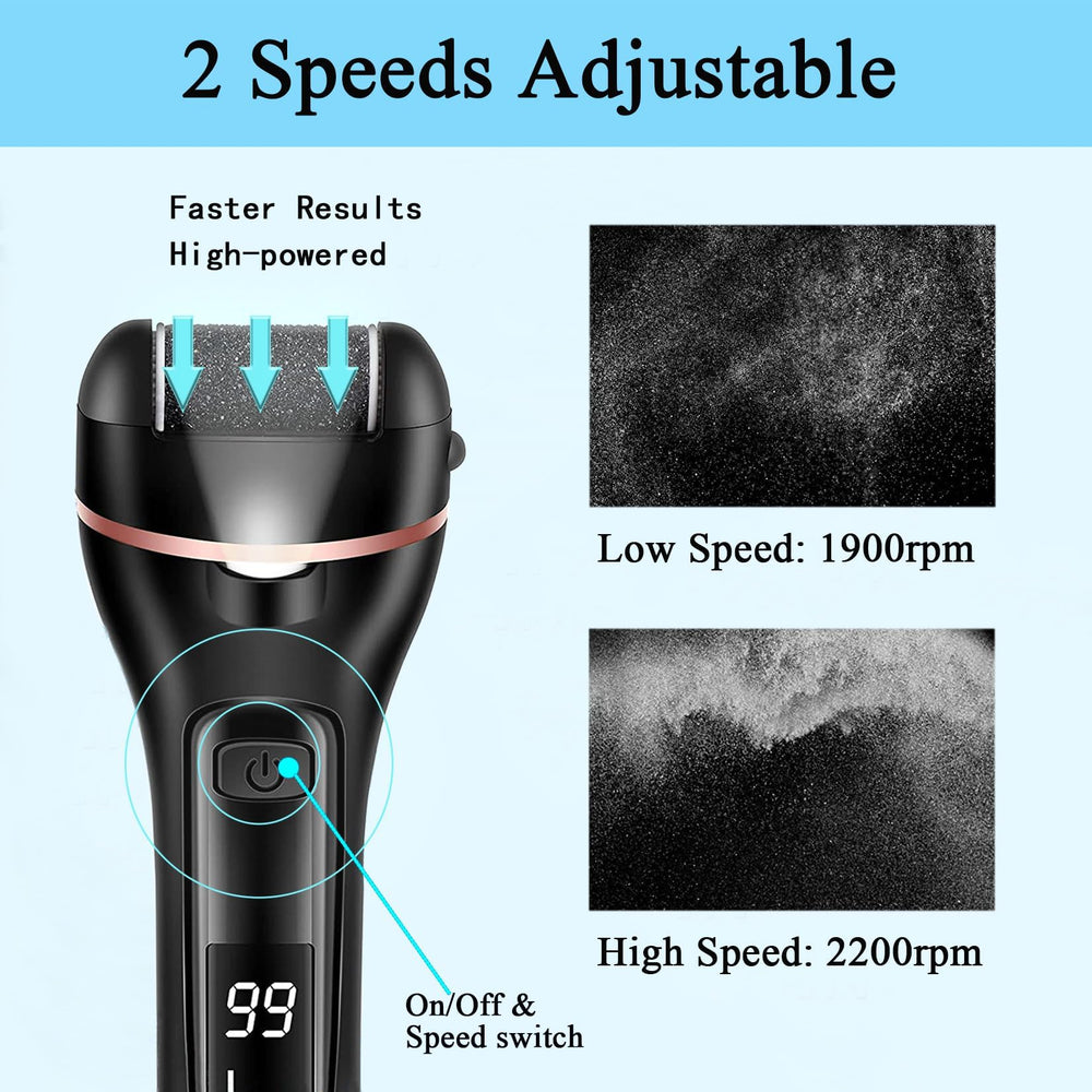 CIVYPRO Callus Remover offre deux vitesses pour ajuster l'intensité.