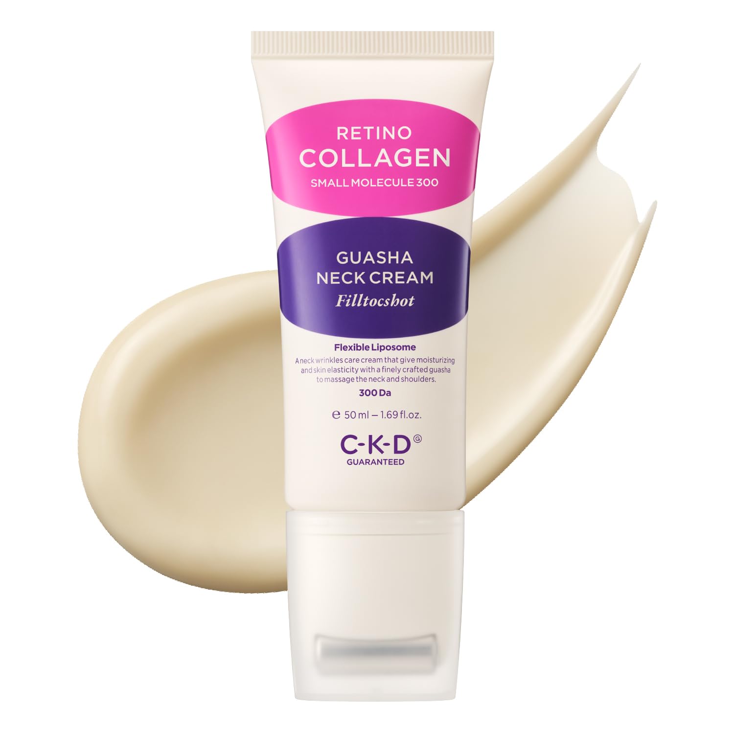CKD Guaranteed Gua Sha Neck Cream - bouteille: soin du cou hydratant et rafraîchissant.