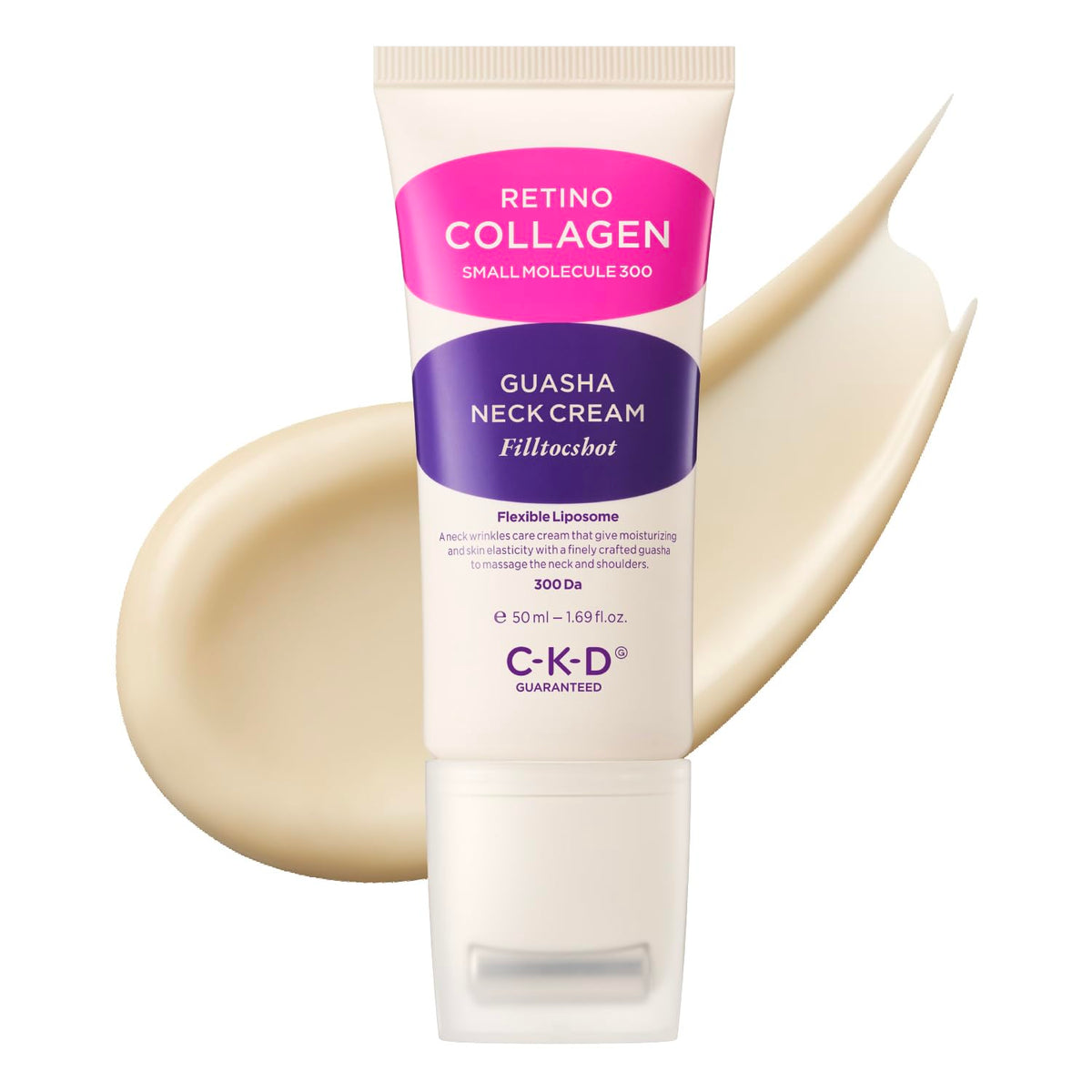 CKD Guaranteed Gua Sha Neck Cream - bouteille: soin du cou hydratant et rafraîchissant.