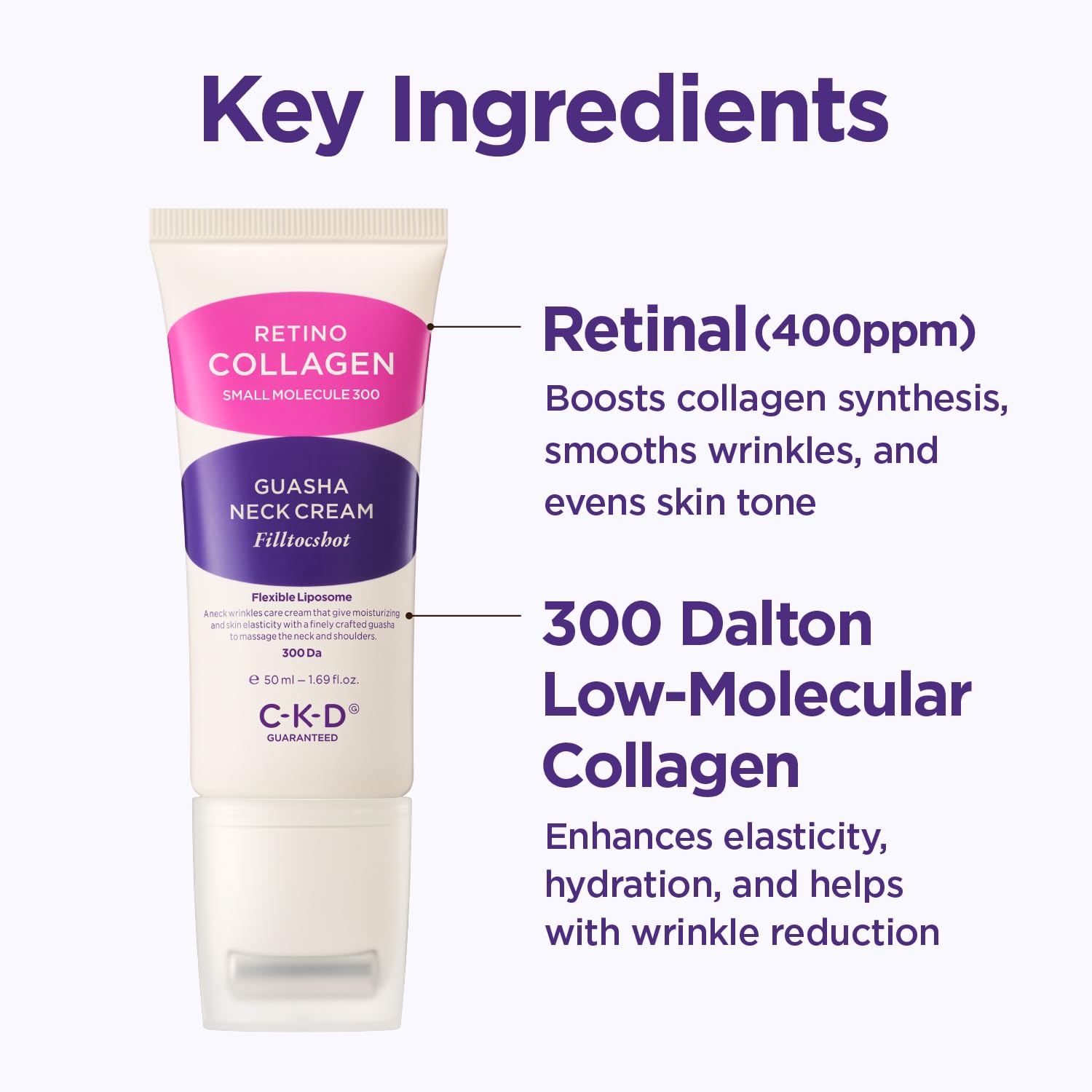 CKD Guaranteed Gua Sha Neck Cream - hydratation-intense: peau plus souple dès la première utilisation.
