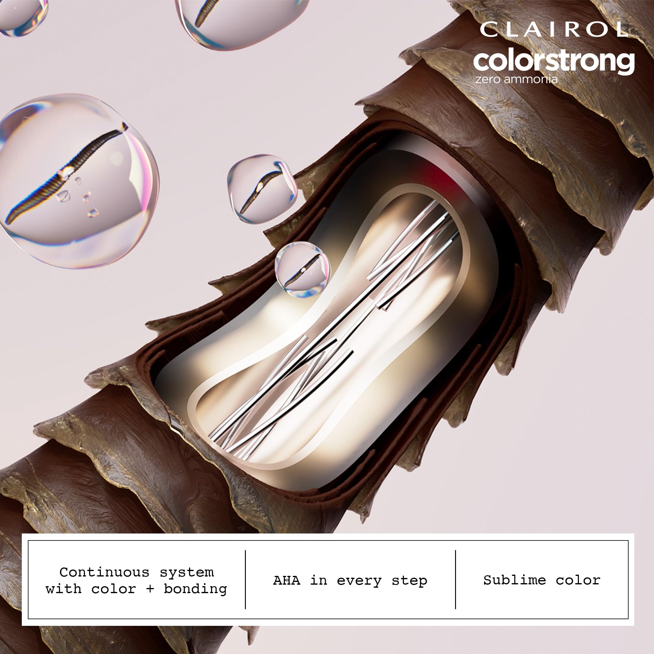Clairol ColorStrong Emballage du kit et accessoires.