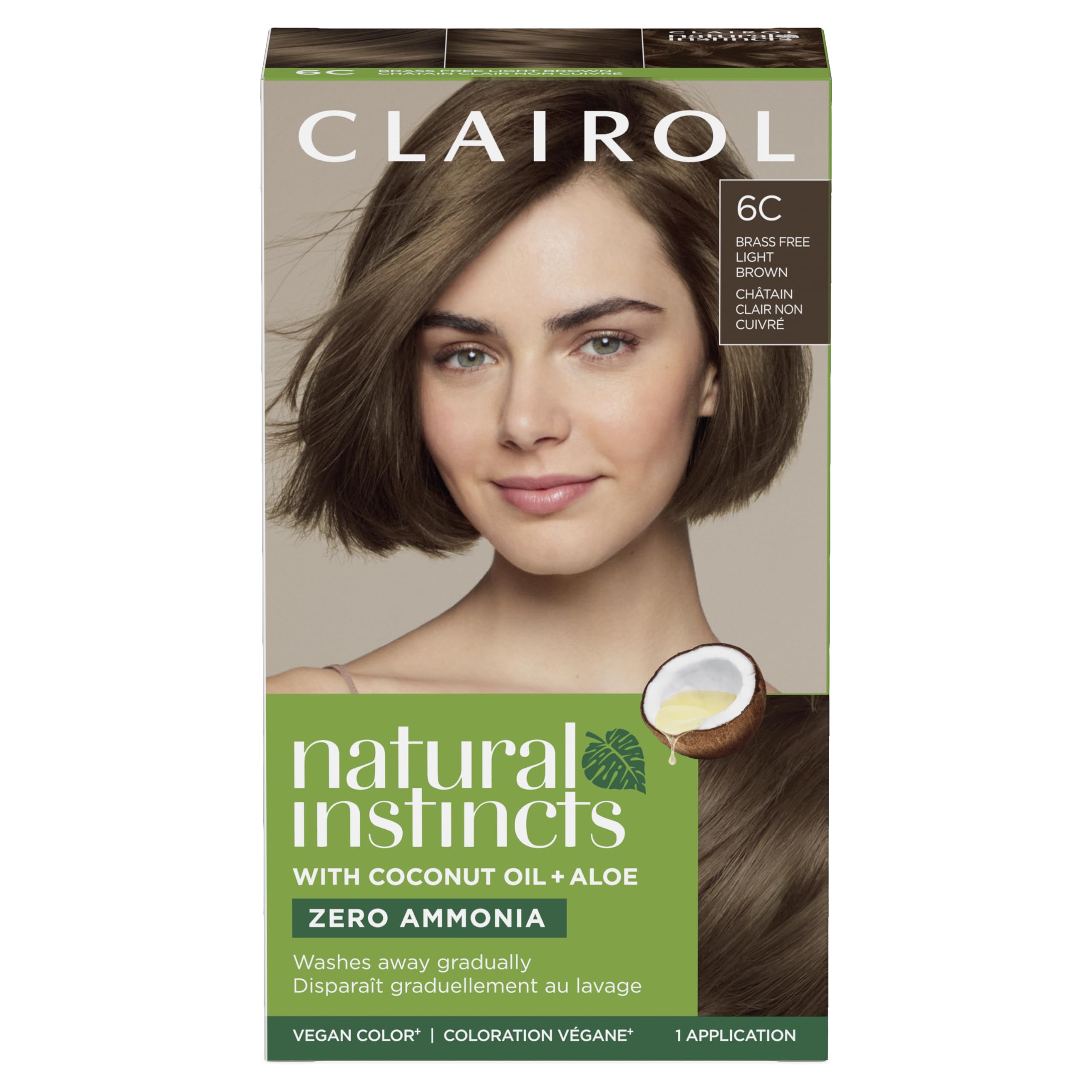 Clairol Instincts Naturels demi-permanent – bouteille de coloration prête à l’emploi pour une couleur riche.