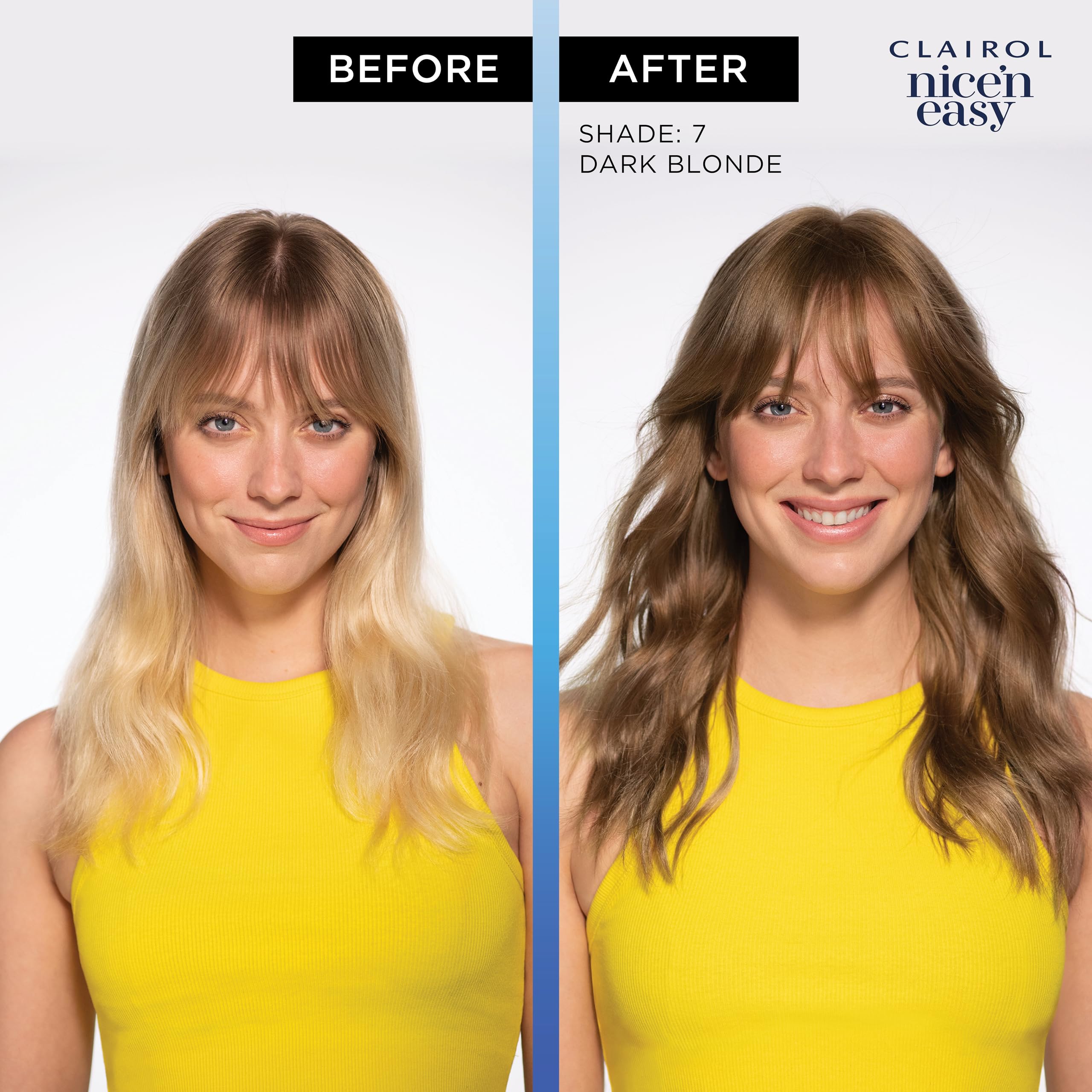 Emballage et étiquette Clairol Nice'n Easy 6R, guide clair pour débutants