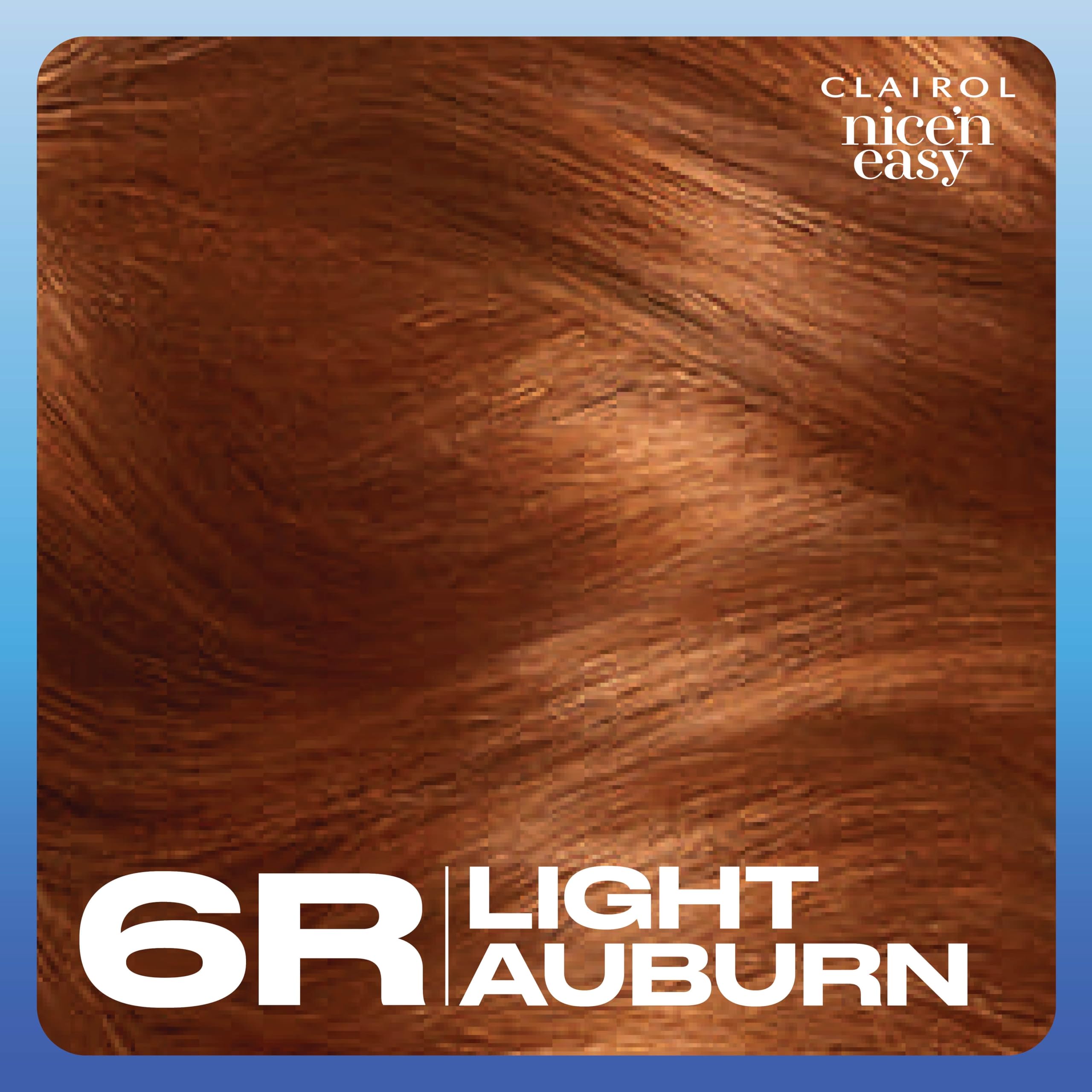 Couverture des gris Clairol Nice'n Easy 6R sur cheveux poivre et sel