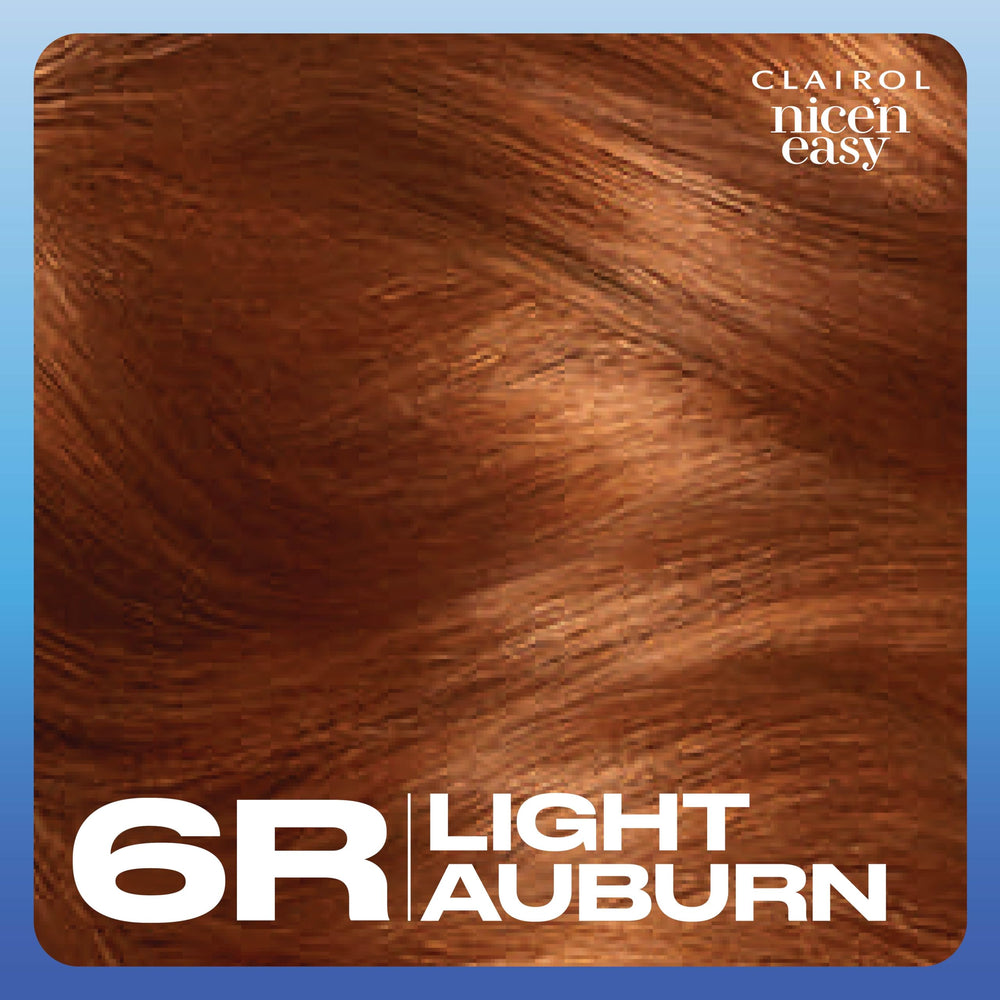 Couverture des gris Clairol Nice'n Easy 6R sur cheveux poivre et sel
