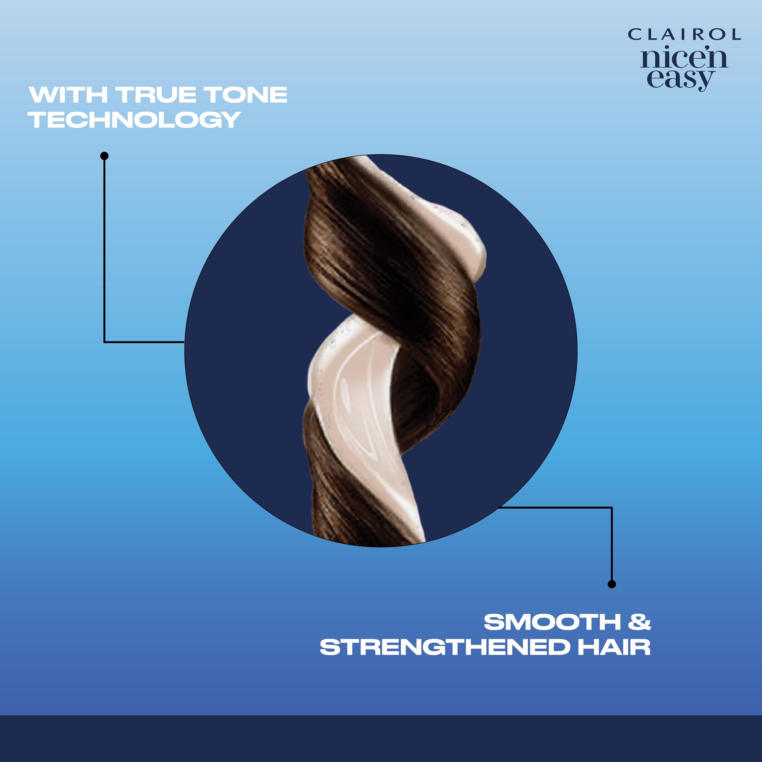 Huile infusée dans la formule Clairol Nice'n Easy 6R pour une couleur uniforme