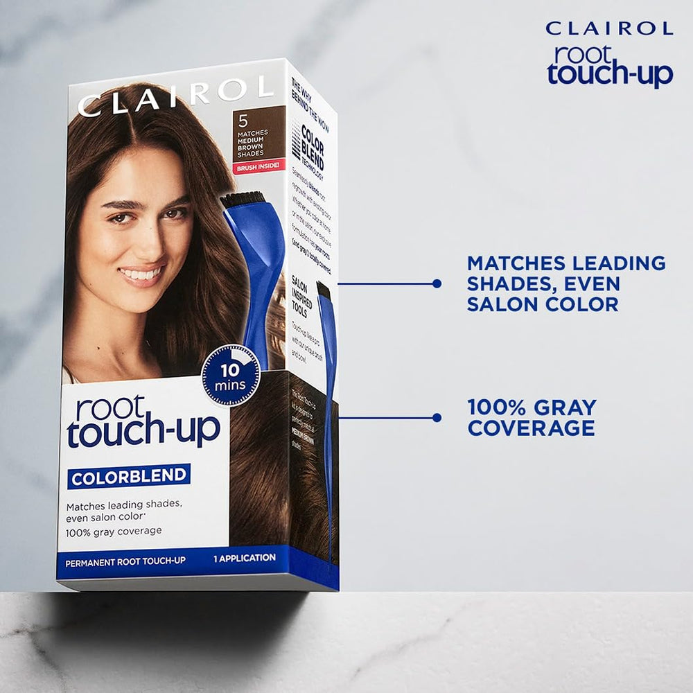 Clairol Technologie ColorBlend : fusion naturelle entre racines et couleur existante.