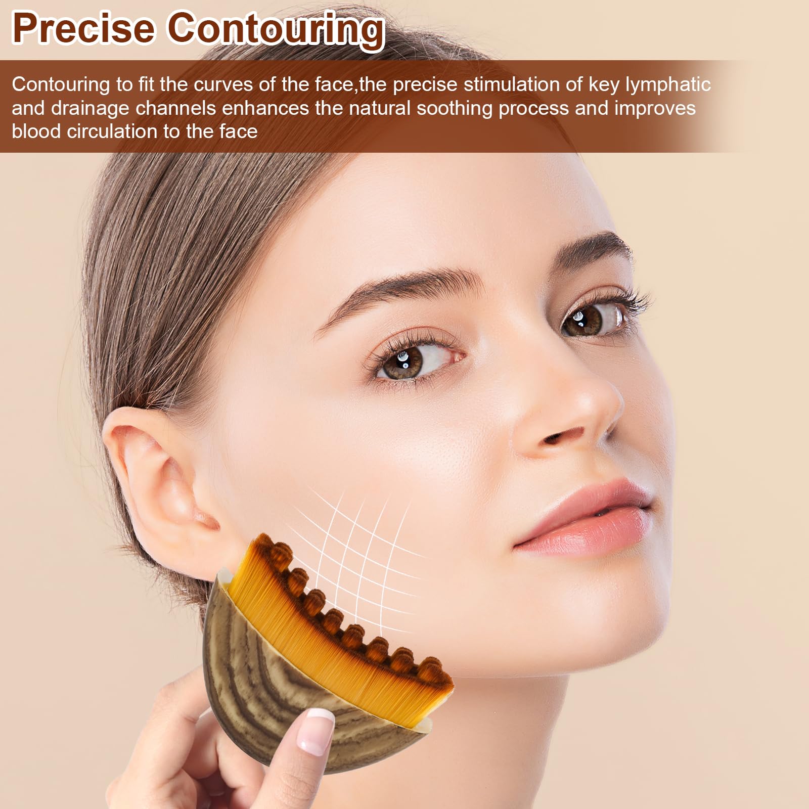 Brosse Clapery lymphatique visage – amélioration de l’absorption des soins visage.