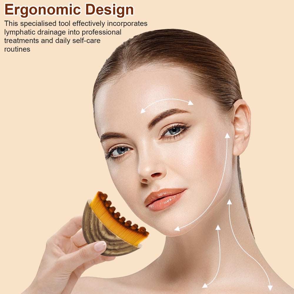 Brosse Clapery lymphatique visage – douceur adaptée à la peau sensible.