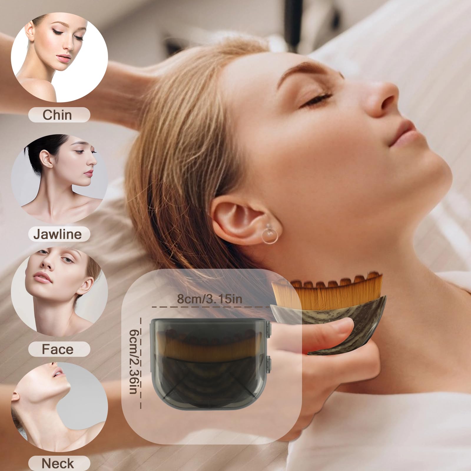 Brosse Clapery lymphatique visage – design étanche et nettoyage facile.