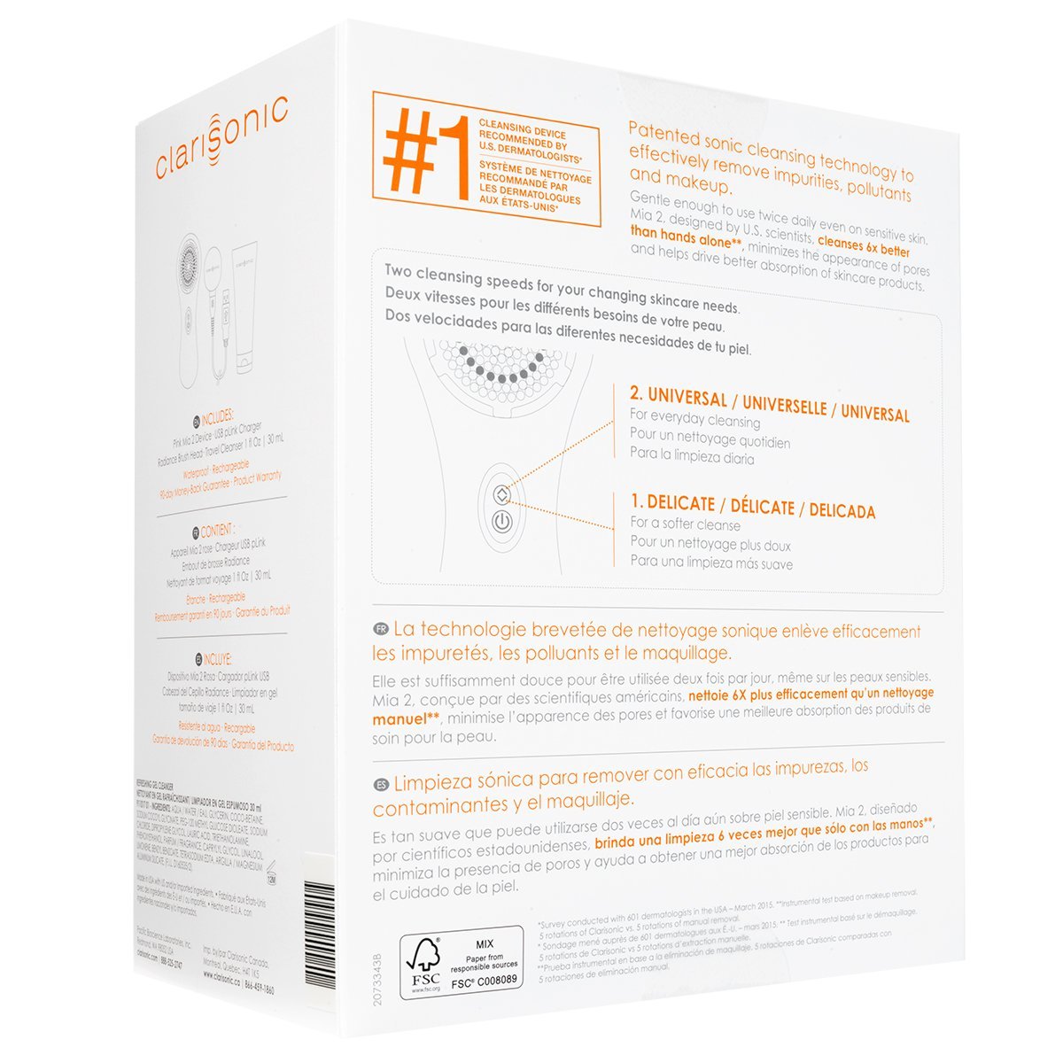 Clarisonic Mia 2 – étanchéité renforcée pour une douche en sécurité.