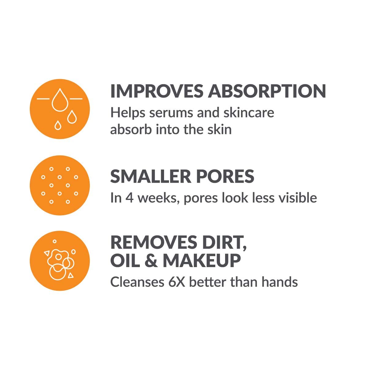 Tête de brosse Radiance attachée, soin qui lisse et purifie la peau.