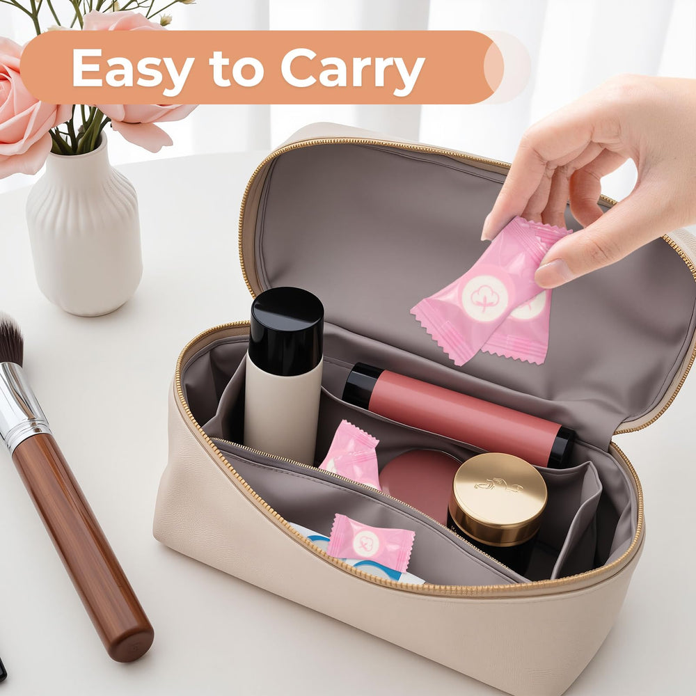 Classycoo serviette compressée rose pochette compacte pour voyage