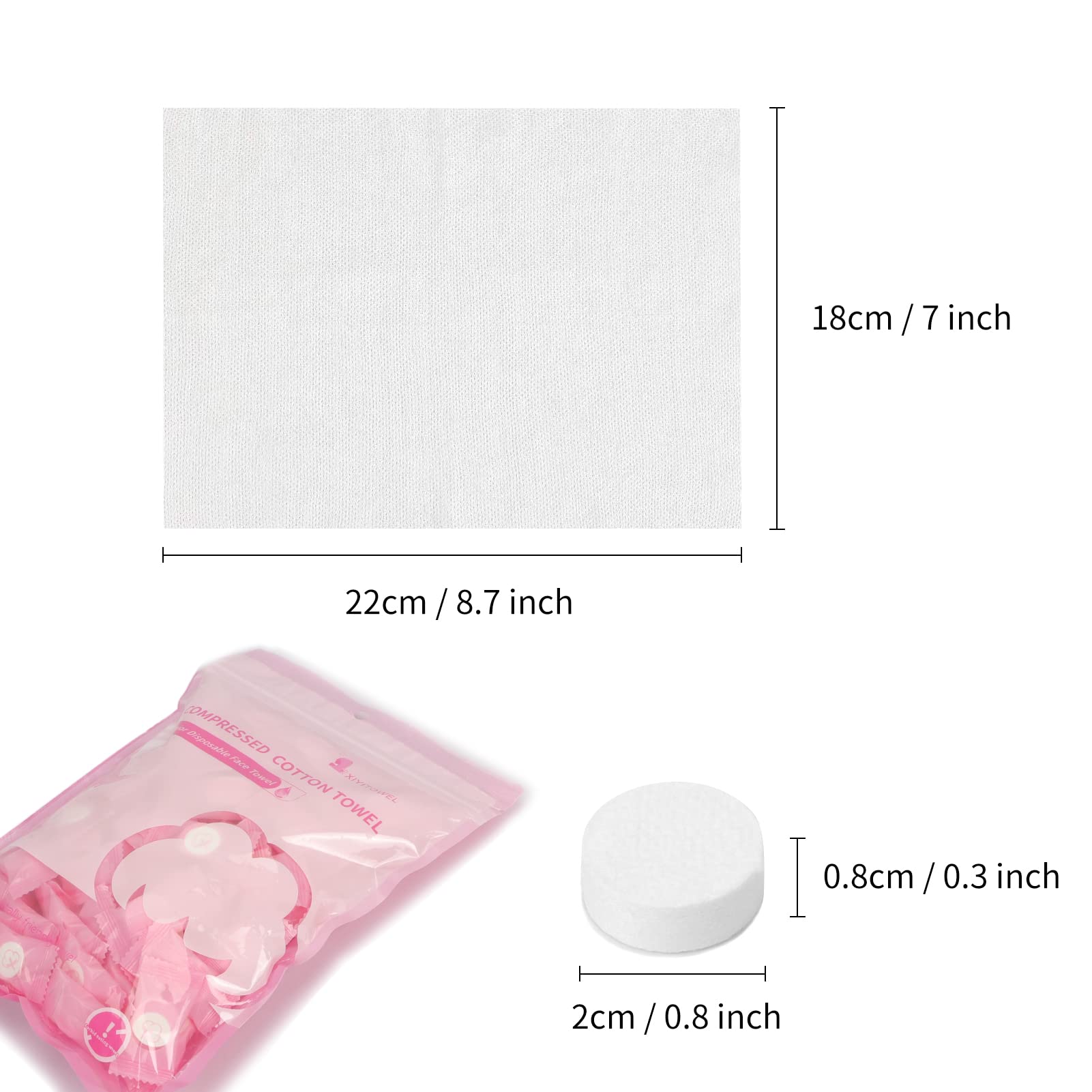 Classycoo serviette compressée rose idéal pour sport et activités