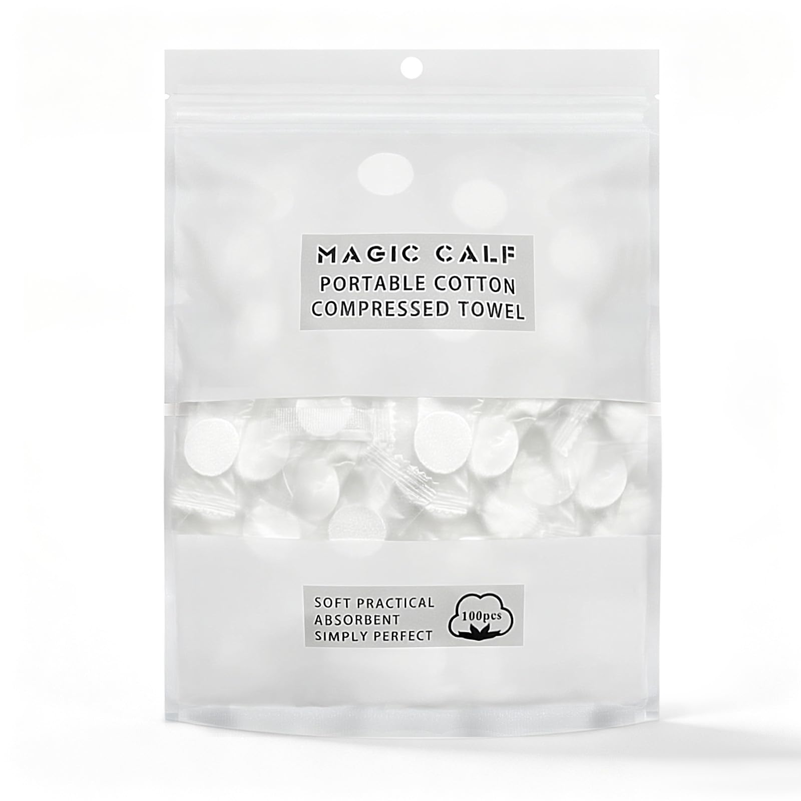 Classycoo lingettes comprimées 100 pièces, compactes et idéales pour le voyage.